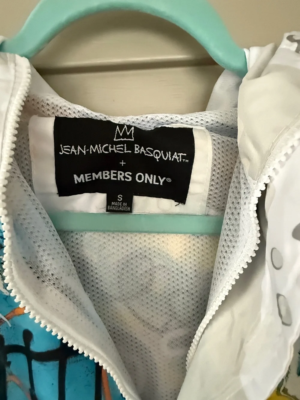 Members Only Jean-Michel Basquiat Multicolor Graphic Hooded Jacket